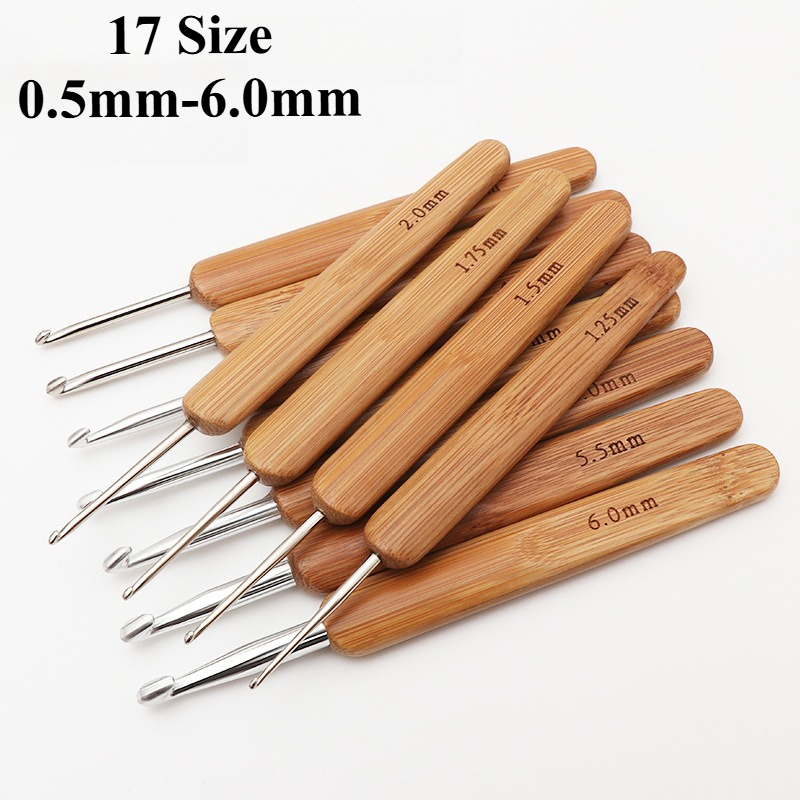 Crochet Hook Set - 1 шт. бамбуковый крючок для вязания