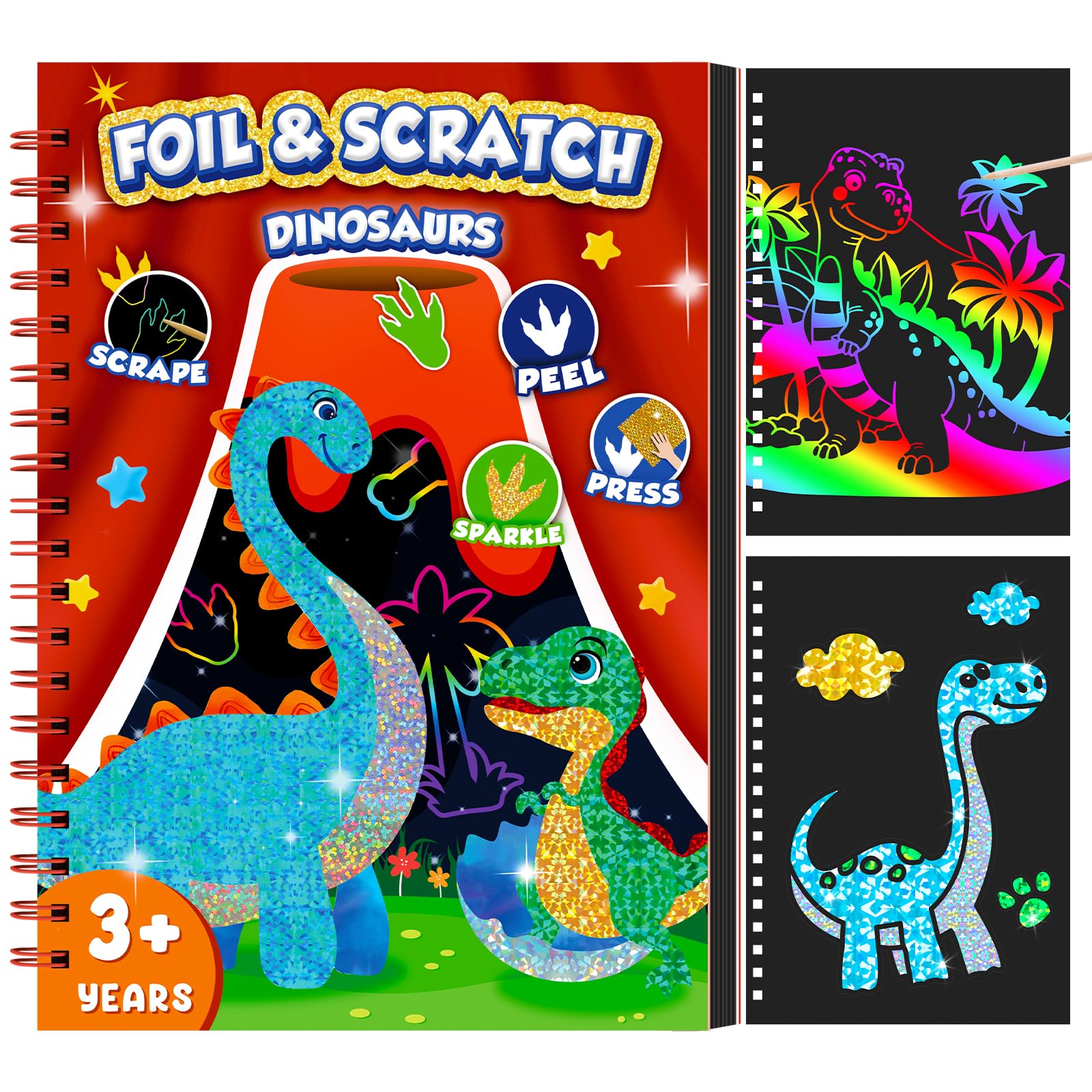 Dinosaur And Craft - Художественная книга с царапинами в виде