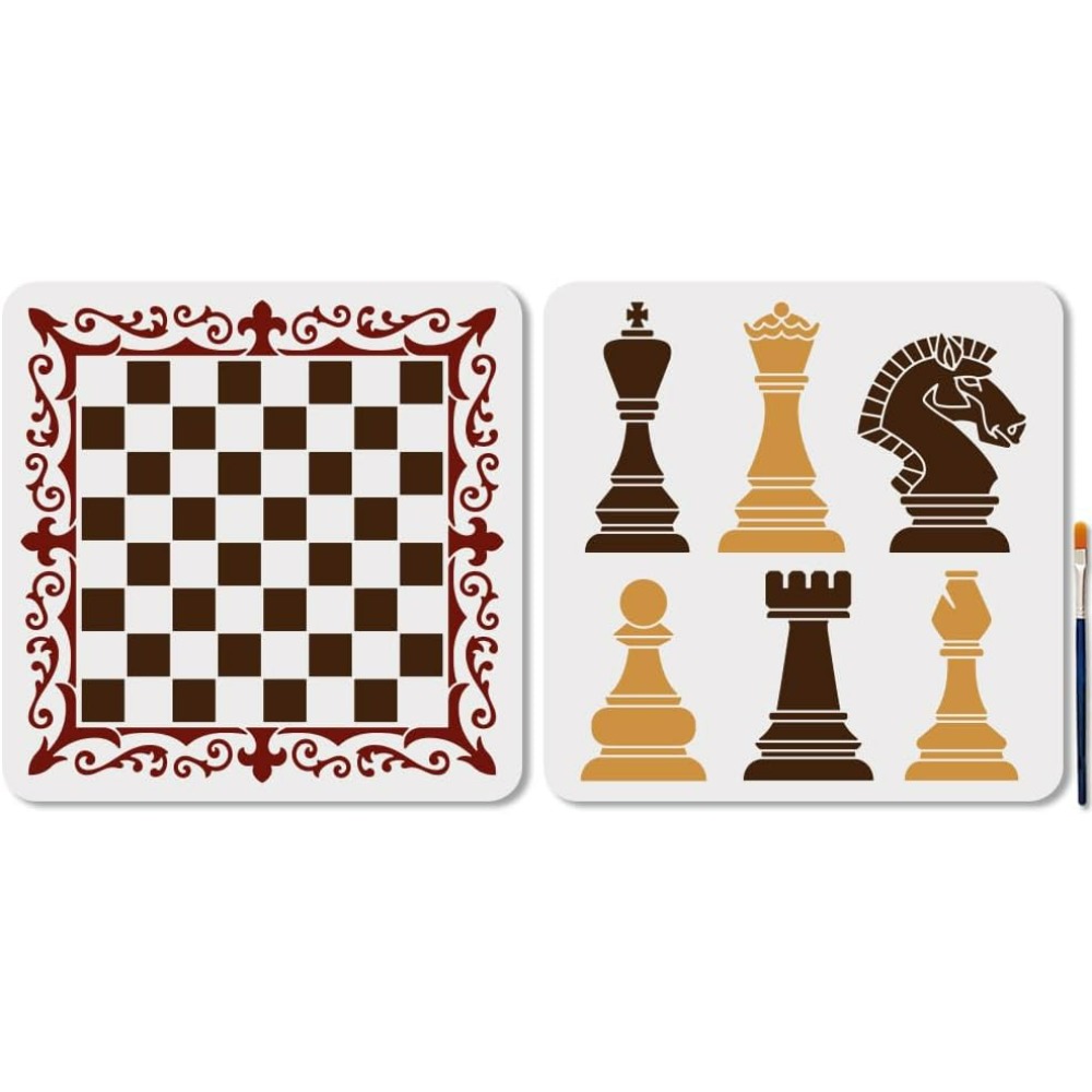 Queen Art Craft - 2 шт. шахматные фигуры, трафарет, кружевная