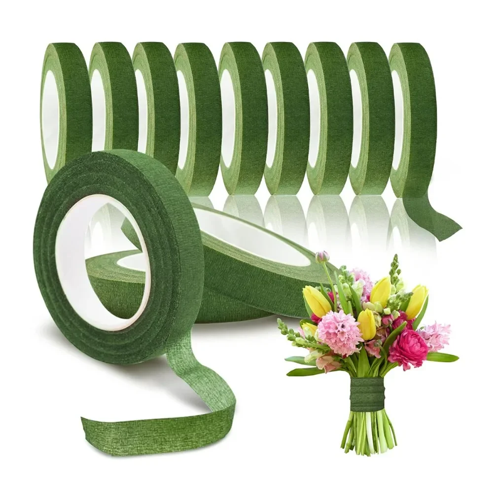 Art Craft Items - Зеленые красивые цветочные ленты, 18-метровые бумажные