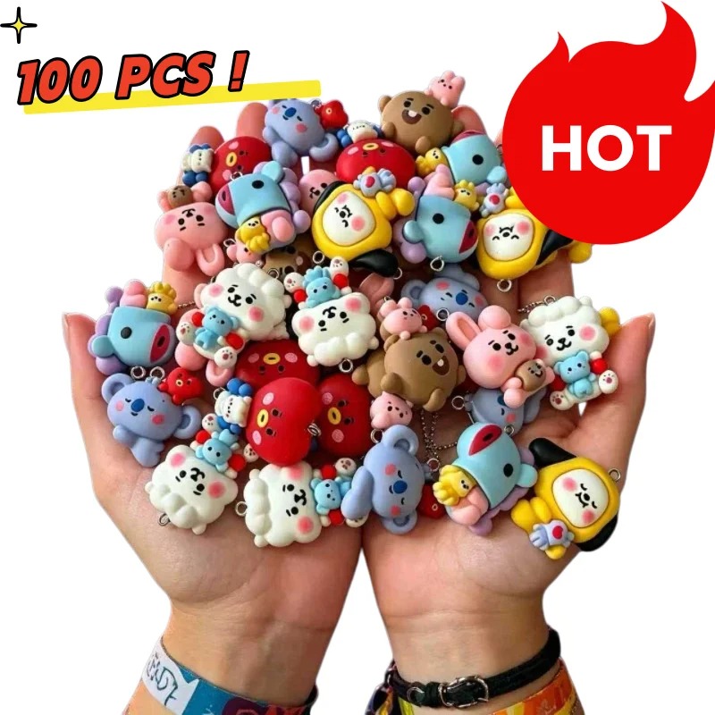 Art Craft Diy - 7 шт. смоляных мультяшных шармов BT21