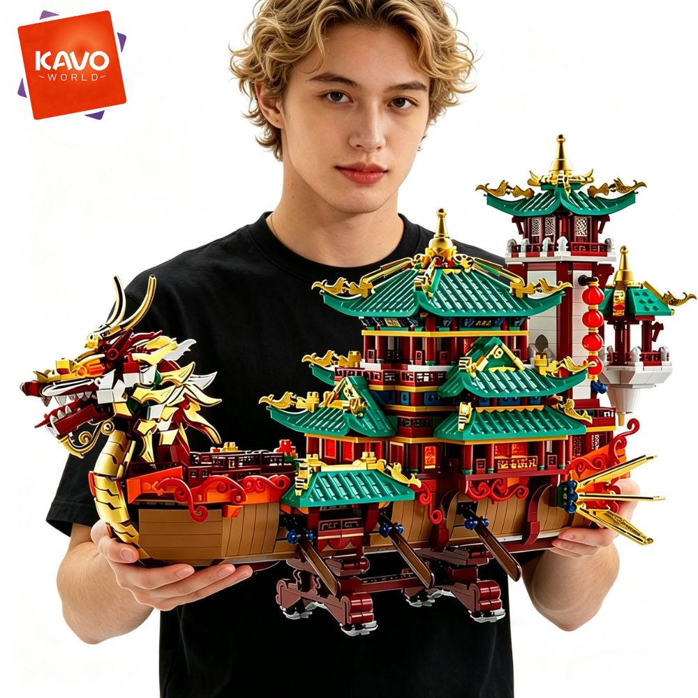 Exhibition Of Art And Craft - KAVOWORLD 2453 детали: Конструктор «Драконий корабль»