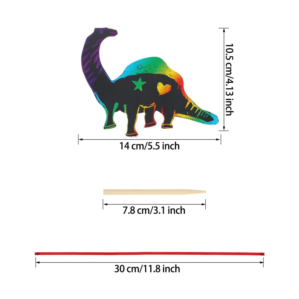 12 шт., скретч-картоны с изобр – обзор и цена Art Craft Dinosaur