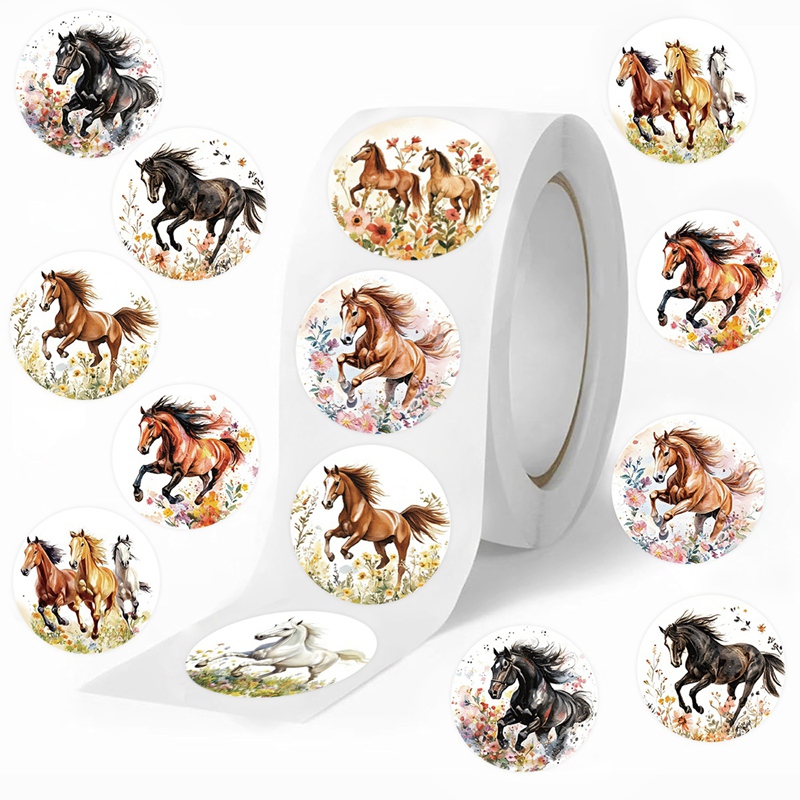 500 шт./рулон, наклейки с лоша – обзор и цена Art Craft Items