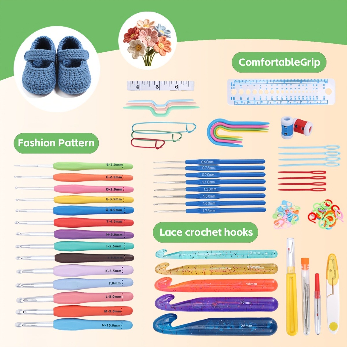 Наборы крючков для вязания 118 – обзор и цена Crochet Hook Set