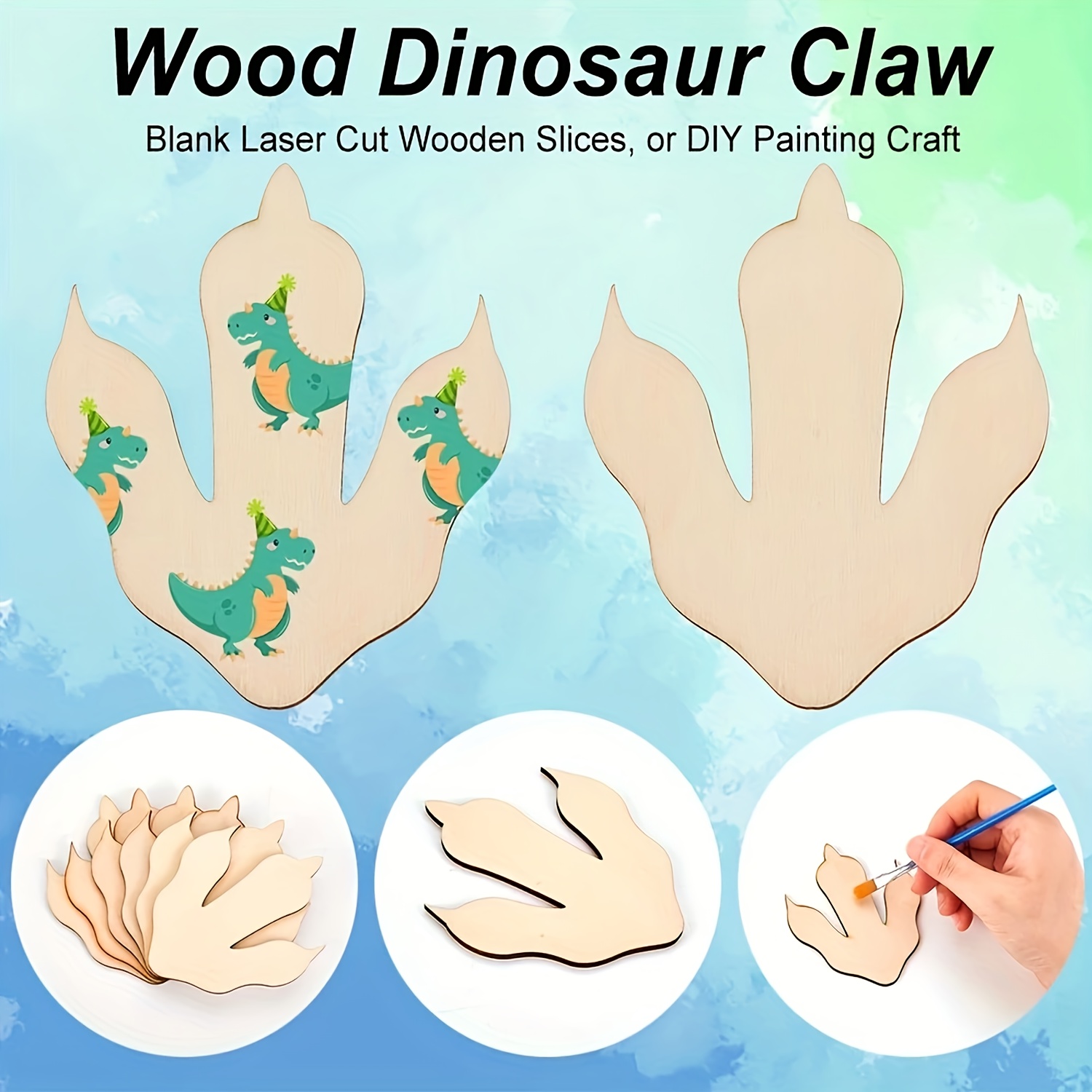 10/20 шт. деревянные следы дин – обзор и цена Dinosaur And Craft