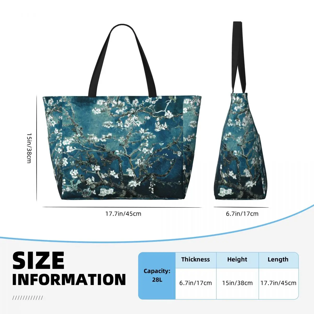 Сумка-тоут с цветами миндаля В – обзор и цена Art Portfolio Bag