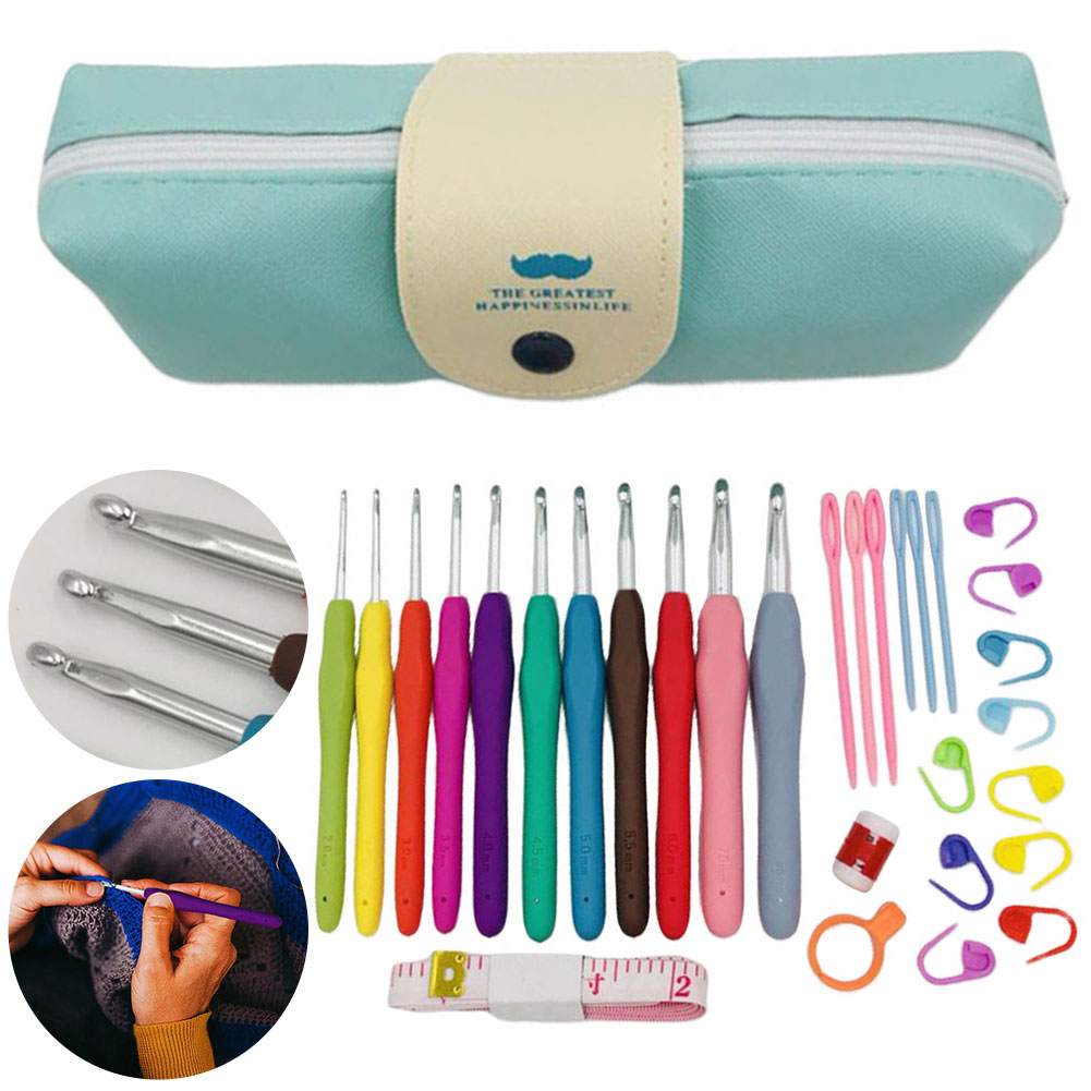 Набор из 11 разноцветных вязал – обзор и цена Crochet Hook Set