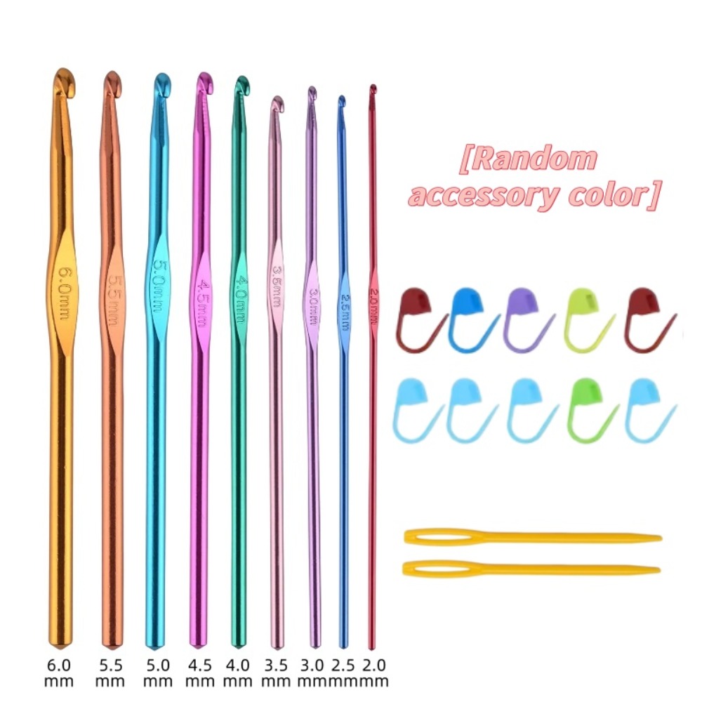 Набор из 21 разноцветных алюми – обзор и цена Crochet Hook Set